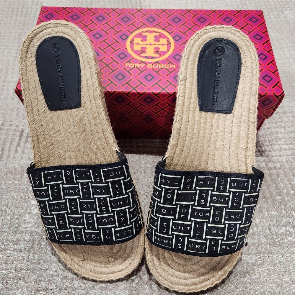 Tory Burch - Tory Ribbon Espadrille Slide